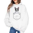 Boston Terrier In The Pocket Cute Boston Terrier Dog Lovers Men Women Girls Kids Women's Hoodie, trending gift