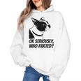 Boston Terrier Shirt Ok Seriously Who Farted Women's Hoodie, trending gift