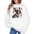 Boston Terrier Is My Valentine Cute Pet Dog Owner Valentine Women's Hoodie, trending gift