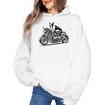 Cool Boston Terrier Riding a Motorcycle Biker Dog Lover For Men Women Kids Women's Hoodie, Boston Terrier Riding Gifts, trending gift