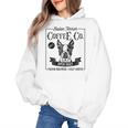 Retro Boston Terrier Coffee Dog Mom Coffee Lover Women's Hoodie, Couple Gifts, Mom Gifts, Boston Terrier Mom Gifts, trending gift