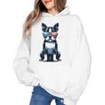 USA Flag Boston Terrier Best Dog Mom Ever 2025 Women's Hoodie, Couple Gifts, Mom Gifts, Boston Terrier Mom Gifts, trending gift
