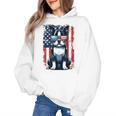 Vintage Boston Terrier Dog American US USA Flag Pets Dogs Women's Hoodie, American Boston Terrier Gifts, trending gift