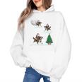 Xmas Lighting Tree Santa Riding Boston Terrier Christmas Women's Hoodie, Boston Terrier Christmas Gifts, Boston Terrier Riding Gifts, trending gift