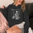 Astronaut Boston Terrier Space Galaxy Dog Lovers Women's Hoodie, funny design