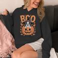 Boston Terrier Costume On Pumpkin Halloween Boston Terrier Women's Hoodie, Boston Terrier Halloween Gifts, funny design