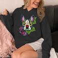 Boston Terrier In Day Of The Dead Sugar Skull Dog Women's Hoodie, funny design
