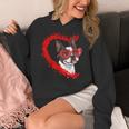 Boston Terrier Dog Mom Dad Valentine’s Day Pet Lover For Men Women Kids Women's Hoodie, Couple Gifts, Mom Gifts, Boston Terrier Dad Gifts, Boston Terrier Mom Gifts, funny design
