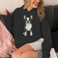 Boston Terrier Dog Motif Pet Art Boston Terrier For Men Women Kids Women's Hoodie, funny design