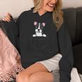 Boston Terrier In The Pocket Cute Pocket Boston Terrier Women's Hoodie, funny design