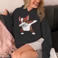 Dabbing Red Boston Terrier Dab Dance Dog Men Women Kids Women's Hoodie, funny design