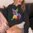 Dog Lover Boston Terrier Dog Colorful Boston Terrier Men Women Kids Women's Hoodie, funny design