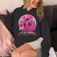 Ghost And Witch Boston Terrier Dog In October We Wear Pink Women's Hoodie, Boston Terrier Ghost Gifts, funny design