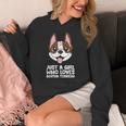 Just a Girl Who Loves Boston Terriers Women's Hoodie, funny design