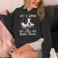 Just a Woman Who Loves Her Boston Terrier Cute Dog Mom Women's Hoodie, Couple Gifts, Mom Gifts, Boston Terrier Mom Gifts, funny design