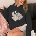 Sleepy Boston Terrier Pajama Men Women Kids Women's Hoodie, funny design