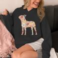 Vintage Floral Boston Terrier For Dog Lover Women's Hoodie, funny design