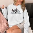 Boston Terrier Dog Official Sleeping Men Women Girls Kids Women's Hoodie, funny design