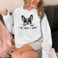 Boston Terrier Dog Owner I Do What I Want Pet Women's Hoodie, funny design
