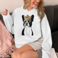 Boston Terrier Dog Wearing Crown For Men Women Girls Kids Women's Hoodie, funny design