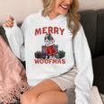 Boston Terrier Santa Claus Hat Merry Christmas Dog X-Mas Women's Hoodie, Boston Terrier Christmas Gifts, funny design