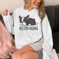 Cute Boston Terrier Boston Mama Women's Hoodie, funny design