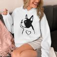 I Love My Boston Terrier Dog With Heart Women's Hoodie, funny design