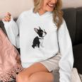 Love NOPE Boston Terrier Dog Lover Women's Hoodie, funny design