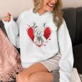 Valentine's Day Boston Terrier Dog Women's Hoodie, funny design