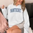 Varsity Grey Nantucket Women's Hoodie, funny design