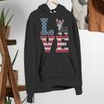 4th Of July Decor Patriotic LOVE Boston Terrier USA Flag Women's Hoodie, Patriotic Boston Terrier Hoodies, Boston Terrier 4th Of July Hoodies, funny gift