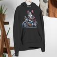 Biker Boston Terrier Dog Riding Motorbike Women's Hoodie, Boston Terrier Riding Hoodies, funny gift