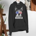 Boston Terrier 4th Of July Merica Men Women USA Flag Vintage Women's Hoodie, Boston Terrier 4th Of July Hoodies, funny gift