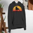 Boston Terrier Bostie Sunset Retro Dog Pet Mom Dad Women's Hoodie, Boston Terrier Mom Hoodies, Boston Terrier Dad Hoodies, funny gift