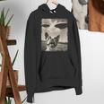 Boston Terrier Dog UFO Alien Extraterrestrial Selfie Women's Hoodie, funny gift