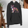 Boston Terrier Floral Dog Lover Vintage Distressed For Men Women Kids Women's Hoodie, funny gift