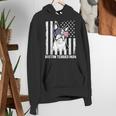 Boston Terrier Papa Cool Dog Lover USA American Flag Men Women Women's Hoodie, American Boston Terrier Hoodies, funny gift