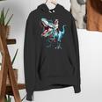 Boston Terrier Riding T-Rex Dinosaur Dog Lover Women's Hoodie, Boston Terrier Riding Hoodies, funny gift