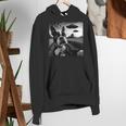 Boston Terrier Graphic Selfie With UFOs Weird Aliens Women's Hoodie, funny gift