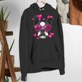 Boston Terrier Valentines Day Shirt Heart Dog Lover Women's Hoodie, funny gift