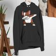 Dabbing Red Boston Terrier Dab Dance Dog Men Women Kids Women's Hoodie, funny gift