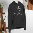 Halloween Boston Terrier And Skeleton Women's Hoodie, Boston Terrier Halloween Hoodies, funny gift