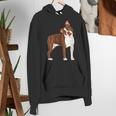 Red Boston Terrier Dog Women's Hoodie, funny gift