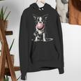 Vintage Boston Terrier Blowing Bubble Gum American Gentleman Women's Hoodie, American Boston Terrier Hoodies, funny gift