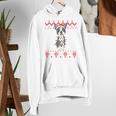 Boston Terrier Dog Santa Hat Men Kids Ugly Christmas Light Women's Hoodie, Boston Terrier Christmas Hoodies, funny gift