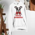 Boston Terrier Grandma Dog Lovers Puppy Bostie Owner Women's Hoodie, funny gift