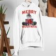 Boston Terrier Santa Claus Hat Merry Christmas Dog X-Mas Women's Hoodie, Boston Terrier Christmas Hoodies, funny gift