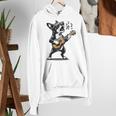 Dog Playing Guitar Singing Boston Terrier For Men Women Girls Kids Women's Hoodie, funny gift