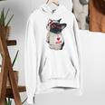 Girls I Heart Mom Love Mama Boston Terrier Dog Lover Women's Hoodie, Boston Terrier Mom Hoodies, funny gift