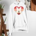 Retro Heart Boston Terrier Dog Vintage Valentine Women's Hoodie, funny gift